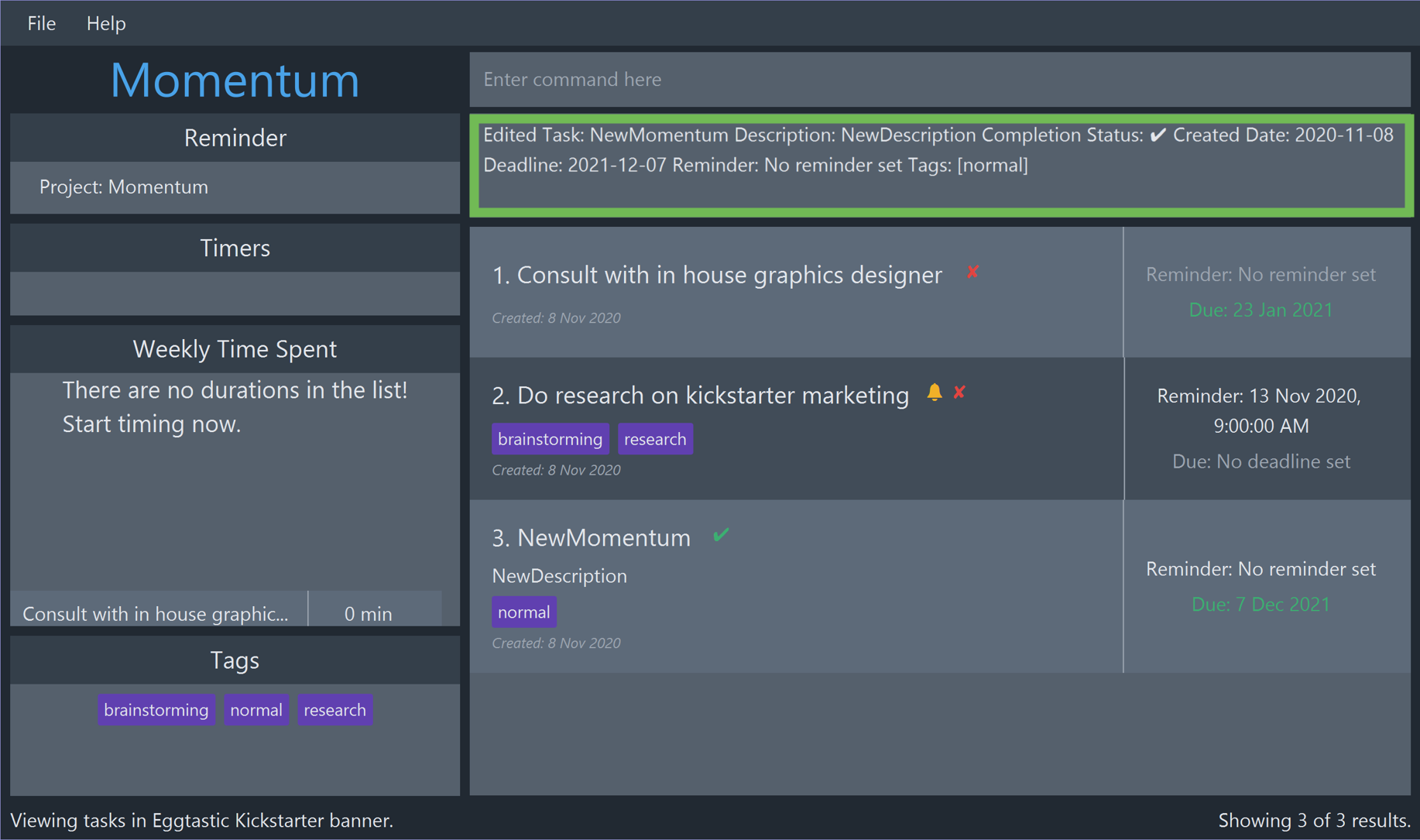 Walkthrough of Editing a Task Diagram Step 2