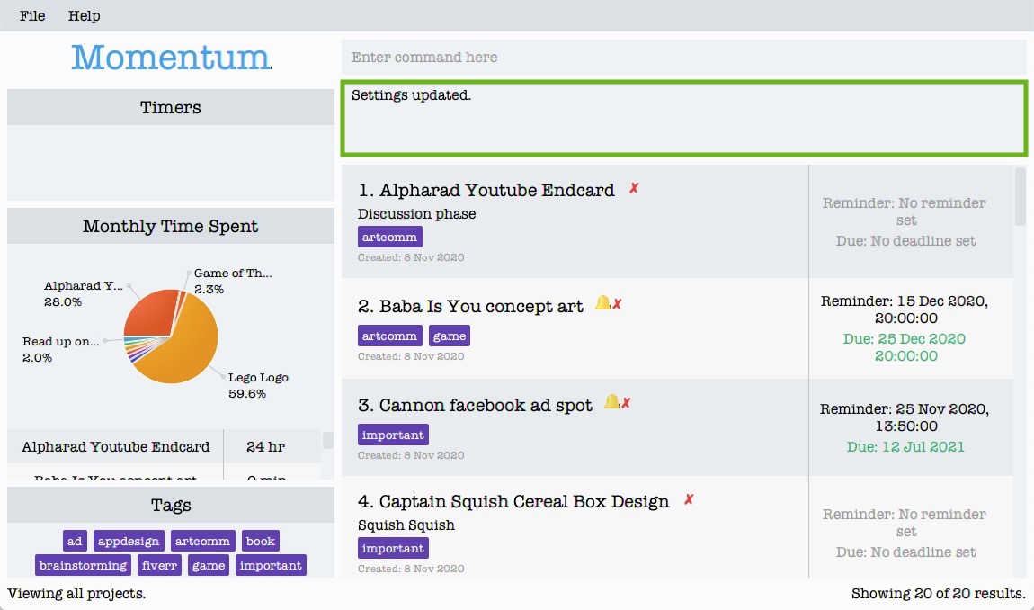 Settings Walkthrough Step 2